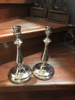Pair of silver-plated candle holders, height 24 cm,