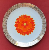Winterling Marktleuthen Bavaria német porcelán kistányér süteményes tányér virág mintával arany szél