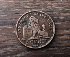 2 cent,Belgium 1905