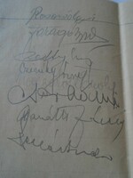 D195307 autograph signatures - Szeged honvéd 1953 - soccer football Rózsavölgyi