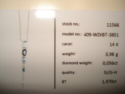 Modern, luxus fehérarany DIAMOND nyakék gyémánttal, tanusítvánnyal.