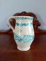 Old Tata glazed ceramics, earthenware small jug