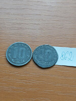 Austria 10 groschen 1948 zinc 2 size difference? 862