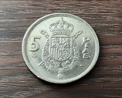 5 peseta,Spanyolország 1975