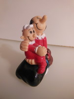 Statue - sugar pea & olive oyl - marked - American - 7.5 x 6 x 4 cm - thick rubber - nice condition