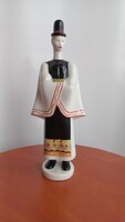 Aquincum large porcelain figural sculpture, marked, hand painted, flawless, 26.5 cm.