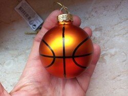 Kosárlabda, üveg karácsonyfadísz