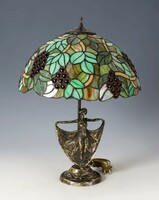 Tiffany stílusú asztali lámpa szőlős burával