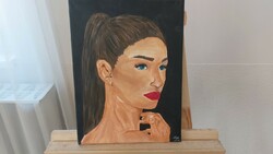 (K) female portrait painting 30x40 cm