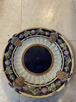Antique faience, hand-painted decorative bowl 40 cm