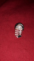 Old very nice copper fire enamel Hungarian coat of arms button badge as shown in the pictures
