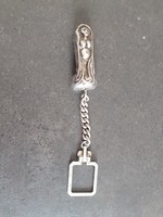 Erotic silver pocket watch chain