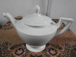 Cseh bohémia fehér kacsacsőrös porcelán teakiöntő