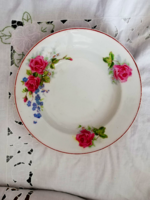 Pink, forget-me-not wall plate, for farmhouse decoration