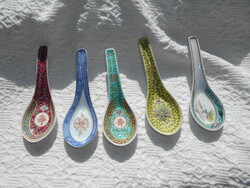 5 Chinese porcelain spoons hand painted 800 ft/piece