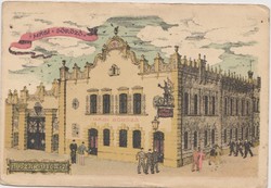 Budapest, Hági söröző, Huszár u. 7. cca. 1920. Litho képeslap