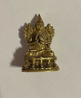 Tsonghkapa aranyozott színű bronz alakja. 18/19.szàzad. 3,8 cm