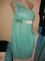 Pastel green silk 100% silk dress size 44 feve london
