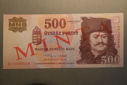 2013 EA 500 Ft MINTA UNC! Nagyon alacsony 18-as sorszámmal!