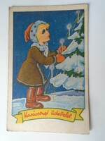 D195327  Régi képeslap - Karácsony - 1940k