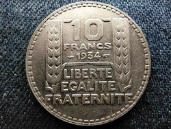 Franciaország Harmadik Köztársaság .680 ezüst 10 frank 1934 (id64765)