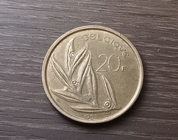 20 Francs, Belgium 1982