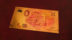 Gold-plated 0 euro souvenir banknote commemorating the 2018 soccer EB - Brazil