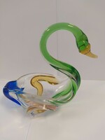 Retro handmade glass swan