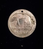 Retro Christmas commemorative medal Fisherman's Bastion Budapest medal