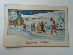 D195328  Régi képeslap - Karácsony - 1940k