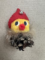 Antique chick chenille Christmas tree decoration