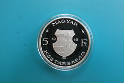 1946 5 forint PP UNC színezüstből!