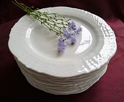 Bavaria fehér dombormintás reggeliző tányérok 19.5cm
