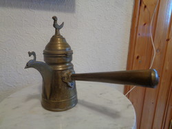 Antique Turkish coffee pourer, made of copper, beautiful contemporary, hand goldsmith work