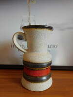 Überlacken / ueberlacken mid century ceramic jug vase 18 cm