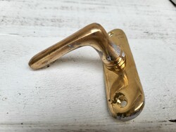 Old brass window handle with address 2.