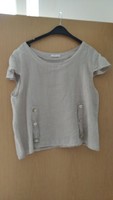 Linen blouse (4), Italian new, m-l