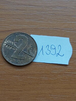 Switzerland 2 rappen 1963 / b mint mark (bern), bronze 1392