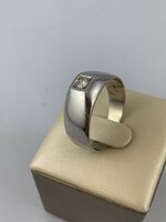Gyönyörű fehér arany 14 kr.  gyűrű 0,25 kt. Brill kő!