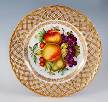 Porcelain plate with fruit decoration