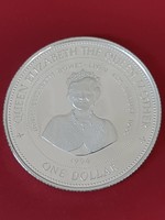 Barbados ezüst 1 dollár, 1994-ben kiadott, 925-ös, 10.00 gramm.