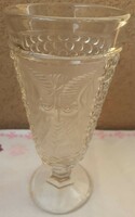 XIX. századi faunfejes krampampulis pohár