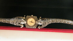 925 silver watch with marcasite