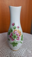Ravenclaw hydrangea patterned vase, intact, 18 cm, width: 7 cm, opening: 3 x 2.5 cm, original