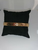 ÚJ! Jelzett 24 K Gold Plated  Véset Mintájú  Karkötő /Ajándék Karika Fülbevaló