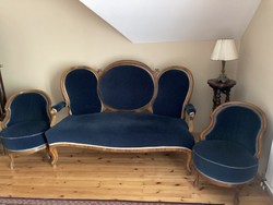 Antik kanapé és két fotel