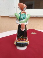 Hollóházi kézi festésű ,nagy méretű matyó nő,, 30 cm,,Hibátlan!