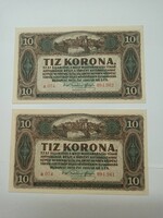 1920 Annual 10 kroner aunc