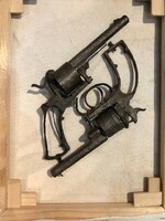 XIX. századi Coltok, pisztoly, párban, 18 cm-es nagyságúak.