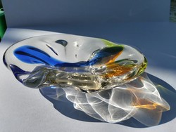 Gyönyörűen csillogó cseh kristály üveg tálka 19 cm
